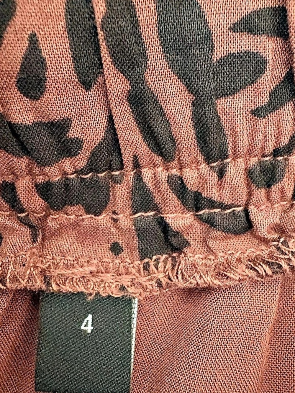 Signature by Reitmans Brown & Black Floral A-Line Midi Skirt – Size 4 - Picture 9 of 14